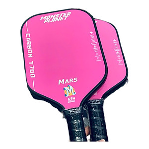 Vợt Pickleball Mars Chuyên Nghiệp USAPA Approved. Raw Carbon T-700 Nhám, Hỗ Trợ Xoáy và Kiểm soát bóng Spor