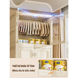 Tủ Quần Áo Gấp Gọn Nubie Có Ngăn Treo Trẻ Em, Đựng Đồ Đa Năng Thông Minh, Tháo Lắp Dễ Dàng, Nhựa PP