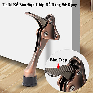 Chặn Cửa Móng Ngựa Có Lẫy Gạt KUNBE Chốt Chặn Cửa Đế Cao Su Chống Va Đập Cửa Hiệu Quả