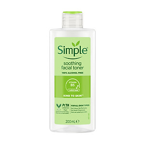 Nước hoa hồng làm dịu và cân bằng pH Simple Soothing Facial Toner dành cho mọi loại da (200ml)
