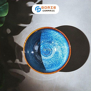 Bát Cơm D11 men xanh hoả biến - Bát Men Xanh Biển cực chất