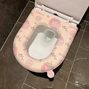 Đệm Lót Bệ Ngồi toilet Bốn Mùa Chống Nước Thông Dụng In Họa Tiết Dễ Thương ( Mẫu Ngẫu Nhiên ) - HÀNG CHÍNH HÃNG MINIIN