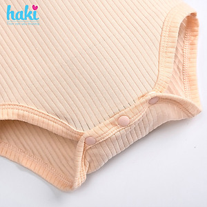 Bodychip cộc tay cài vai vải sồi cao cấp HAKI (4-12kg); body cho bé trai bé gái, body suit cho bé sơ sinh BM008