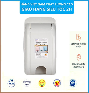 Hộp đựng túi nilong, túi đựng rác dán tường Việt Nhật - Hộp rút túi nilong gắn tường tiện dụng - Hàng Việt Nam