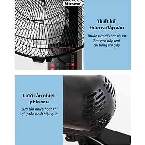 Quạt treo tường Mitomo FTT-60 hàng chính hãng, có điều khiển tử xa, động siêu xịn bảo hành 24 tháng