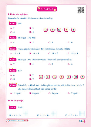 Combo Bài Tập Tuần Toán, Tiếng Việt Lớp 2 - Chân Trời Sáng Tạo - Học kì 1