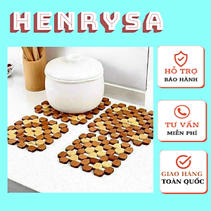 Lót nồi cao cấp ghép từ các miếng trúc - Chính hãng HENRYSA