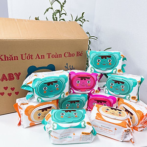 Khăn Ướt Baby Wet Wispes Không Mùi - Không Cồn An Toàn Tiện Lợi Cho Bé Gói Lớn