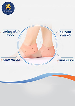 Combo 5 cặp vớ bọc gót chân silicone chống nứt nẻ chống bong tróc da và giúp làm hồng gót sen - buybox - BBPK68_5