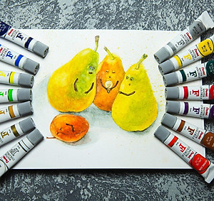 Màu nước Pentel Water Color WFRS 12/18 /24 màu dạng tuýt vẽ được lên nhiều chất liệu