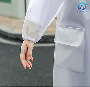 ÁO MƯA ĐƠN Áo Mưa Trong Suốt Dáng Dài Vành Rộng Có Khóa Kéo