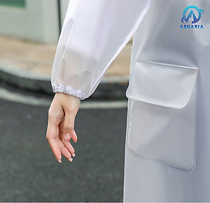 ÁO MƯA ĐƠN Áo Mưa Trong Suốt Dáng Dài Vành Rộng Có Khóa Kéo