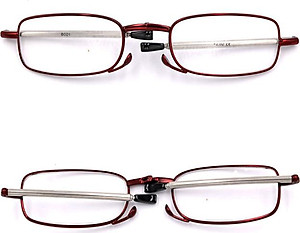 Kính lão gọng xếp 868 màu đỏ tròng lão 1.5 độ_nữ