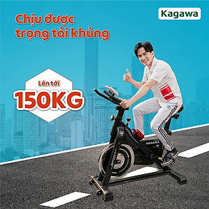 Xe đạp tập thể dục trong nhà Kagawa A8 khung sườn thép không rỉ cao cấp, tặng 5 quà tặng hot, Free Ship