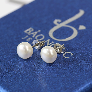 Bông Tai Ngọc Trai Nụ, Khuyên Tai Nụ Ngọc Trai Cao Cấp Nhiều Màu - B2510 - Bảo Ngọc Jewelry