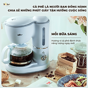 Máy Pha Cà Phê Mini Bear Nhỏ Gọn Tiện Dụng Pha Trà Pha Coffee Tự Động Giữ Ấm Loại Bỏ Cặn SB-CF06A HÀNG CHÍNH HÃNG