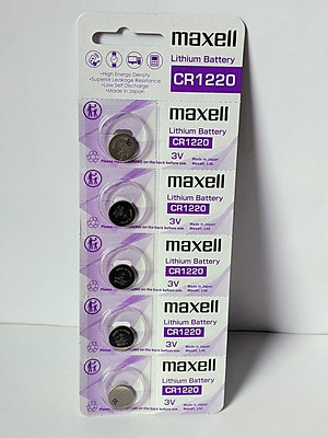 Pin chính hãng Maxell CR1220 Lithium 3V - Made In Japan dành cho đồng hồ, máy tính, smartkey, thiết bị điện tử...