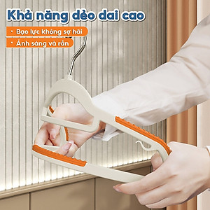 Combo 5 Móc Treo Quần Áo Chống Trượt, Biến Dạng Quần Áo, Móc Áo Nhựa Cao Cấp Chịu Tải Lớn Xoay 360 - Chính Hãng