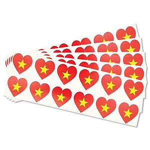 Bộ 5 Sticker Hình Lá Cờ Việt Nam - HFP 3