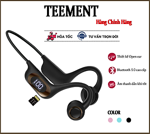 Tai Nghe Dẫn Khí Qua Xương Cao Cấp Teement Tai Nghe Bluetooth Không Dây Dành Cho Thể Thao Và Chạy Bộ - Hàng Chính Hãng