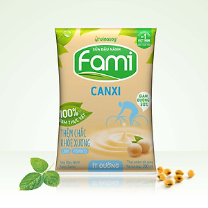 Thùng Sữa đậu nành Vinasoy Fami Canxi ít đường (200ml x 40 bịch)