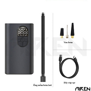 Máy Bơm Khí Cho Lốp Ô Tô Điện Tử Cầm Tay Đa Năng Nhỏ Gọn Tự Ngắt Cho Xe Hơi Xe Đạp Xe Gắn Máy Model CQB Hàng Chính Hãng