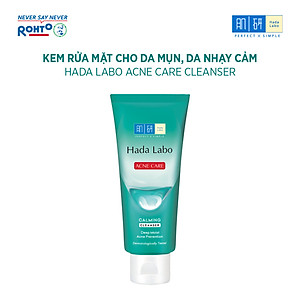 Sữa rửa mặt Hada Labo cho da dầu mụn, da nhạy cảm Hada Labo Acne Care Calming Cleanser 80g