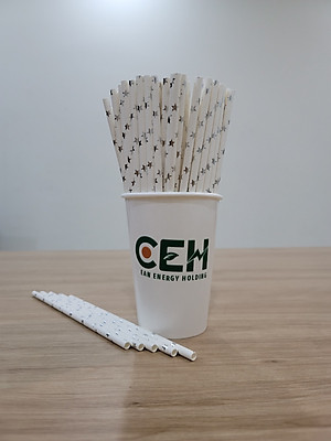 Túi 500 ống hút giấy 6x197mm hình ngôi sao dành cho cà phê, nước ngọt