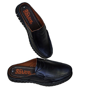 Dép Bít Mũi Nam HÀ NAM Da Bò Thật Cao Cấp GSB2064a