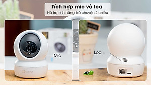 Camera WIFI trong nhà xoay 360 Ezviz C6N 2MP/4MP đàm thoại 2 chiều - Hàng chính hãng