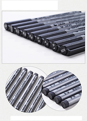 Bút Lẻ Vẽ Nét Mỹ Thuật lalunavn  ( Bút Line) có 9 size ngòi - A26