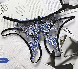  Quần lót nữ xẻ đáy quốn hút - Màu xanh biển