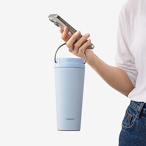 Bình giữ nhiệt LocknLock Bucket One-Touch LHC3345 có quai dung tích 550ml thép không gỉ - 3 màu