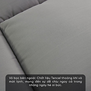 Topper Tencel TATANA,Tấm làm mềm nệm- mềm mại, êm ái, Tấm trải đa năng, tấm tăng tiện nghi.