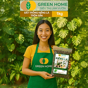 Đất Trồng Kiểng Lá Greenhome, Bao 1kg, Giá Thể Trộn Sẵn, Tiện Lợi Cho Monstera, Kiểng Lá