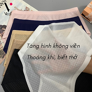 Quần lót nữ cạp cao biết thở  Vicci QV.210 công nghệ Microfiber không đường may, siêu mỏng nhẹ, tàng hình không viền, mặc nhẹ như không, thông hơi thoáng khí, kháng khuẩn khử mùi