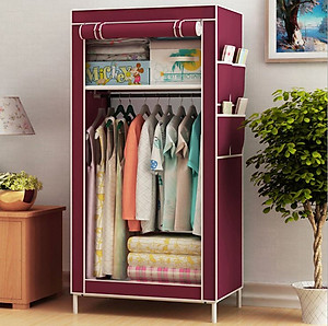 Tủ Quần Áo Cải Tiến Thế Hệ Mới, Tủ Vải Quần Áo 3 Buồng 8 Ngăn 1,7m Cao Cấp