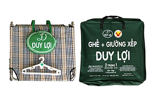 GHẾ - GIƯỜNG XẾP  DUY LỢI INOX CỠ ĐẠI (TẶNG 10 MÓC ÁO KÉP NHỰA CAO CẤP DUY LỢI)