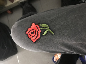 Conbo 3miếng dán ủi quần áo hình bông Hồng 