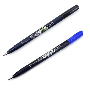 Combo 2 bút viết thư pháp Tombow Fudenosuke Colouring chuyên viết hán tự, thư pháp, brush lettering