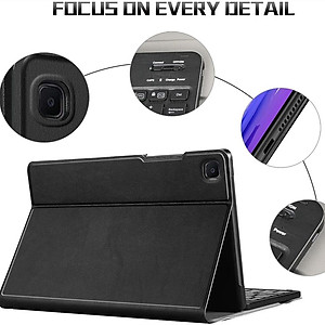 PU Leather Case for Samsung Galaxy Tab A7 10.4'' 2020 with Detachable Bluetooth Keyboard - 3-in-1 functionality keyboard case