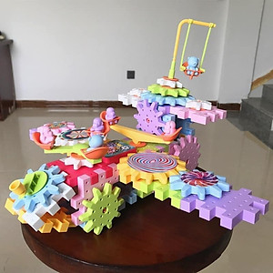 Đồ Chơi Xếp Hình Lắp Ráp 203 Chi Tiết Mô Hình Xoay Bánh Răng - Đồ Chơi Cho Bé Trai Bé Gái - Đồ Chơi Giáo Dục Thông Minh Cho Bé - Đồ Chơi Trẻ Em HT SYS