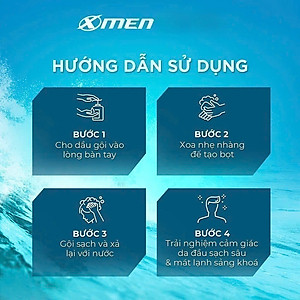Tắm Gội Dưỡng Xmen Clean & Fresh 3in1 Sạch Gàu Chai 610g