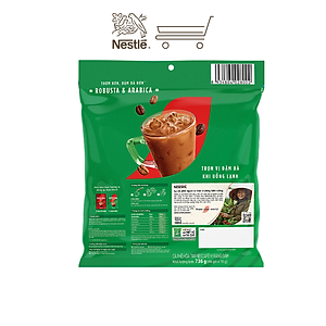 [Tặng Bộ 2 ly thủy tinh] Combo 2 Bịch Cà phê Hòa tan NESCAFÉ VỊ RANG ĐẬM 46 gói Đậm Thơm Hoàn Hảo