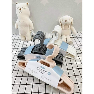 Set 10 chiếc móc áo mỏng trẻ em Hara 185 hàng cao cấp - giao màu ngẫu nhiên