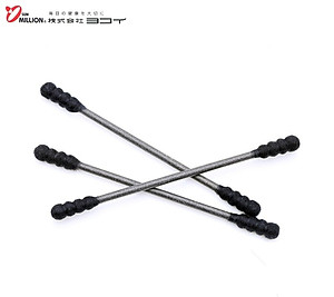 Hộp 110 chiếc tăm bông than hoạt tính cao cấp Nhật Bản Sanritsu 100% Bông gòn tự nhiên siêu mềm, kháng khuẩn, an toàn cho người sử dụng