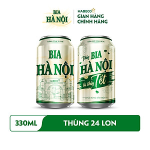 Bia Hà Nội Nhãn Xanh phiên bản Tết 2026 - Thùng 24 Lon 330ml
