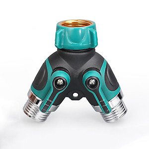 Van chia nước chia 2 chữ Y 2 đầu ra, 2 khóa van độc lập, phi 27mm ¾, đầu nối ống nước chia 2