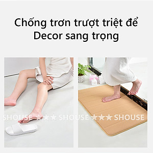 Thảm Lau Chân Chùi Chân Nhà Tắm KR02 chống trượt 3d nhà bếp welcome cao cấp giá rẻ khách sạn đế cao su hút nước