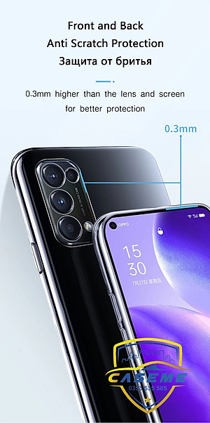 Ốp lưng dành cho OPPO Reno5 silicon TPU dẻo trong suốt dày dặn chống sốc, chống xước cao cấp - Hàng chính hãng 